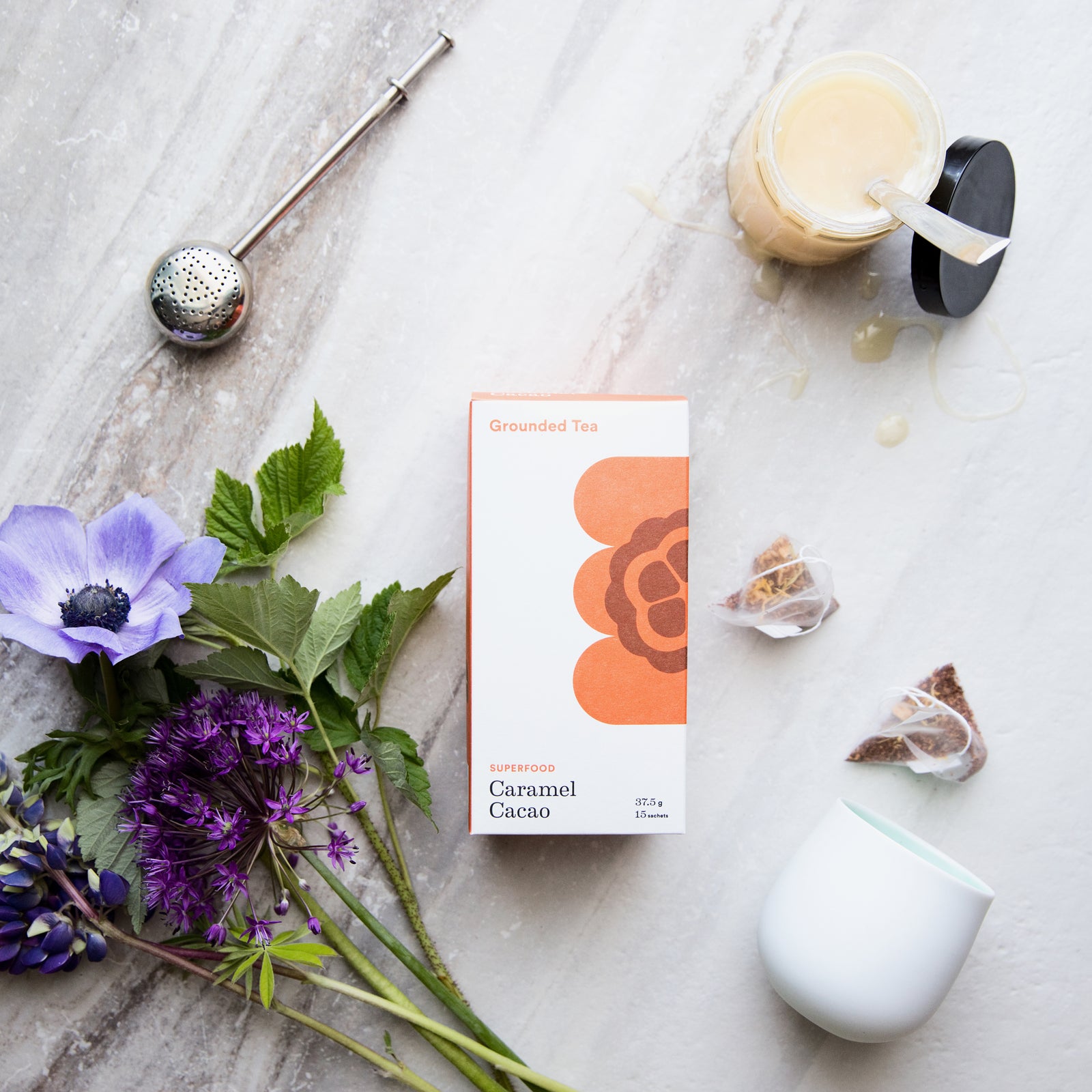 Superfood, Caffeine Free, Herbal, Caramel, Rooibos, Tea Sachets